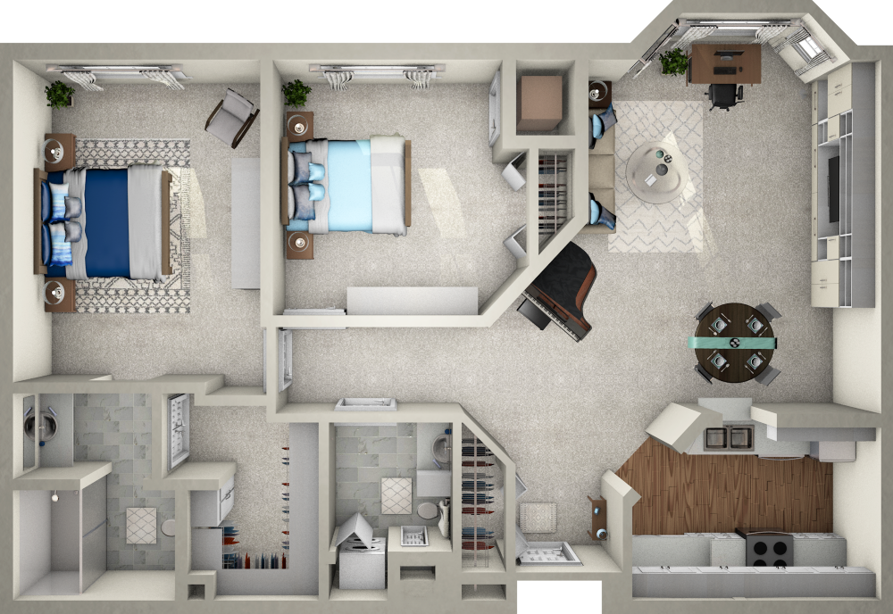 2BR Deluxe Floor Plan